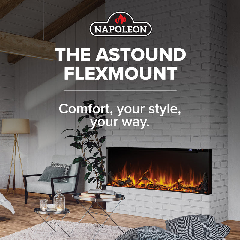 Napoleon Astound FlexMount Wall-Mounted Electric Fireplace