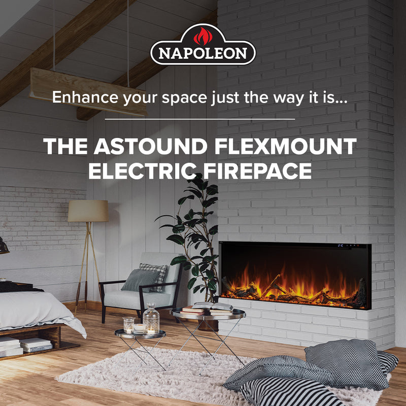 Napoleon Astound FlexMount Wall-Mounted Electric Fireplace