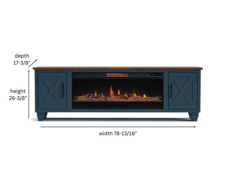 Realcozy 78" Liberty Fireplace TV Stand