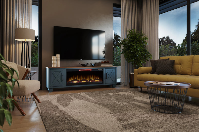 Realcozy 78" Liberty Fireplace TV Stand