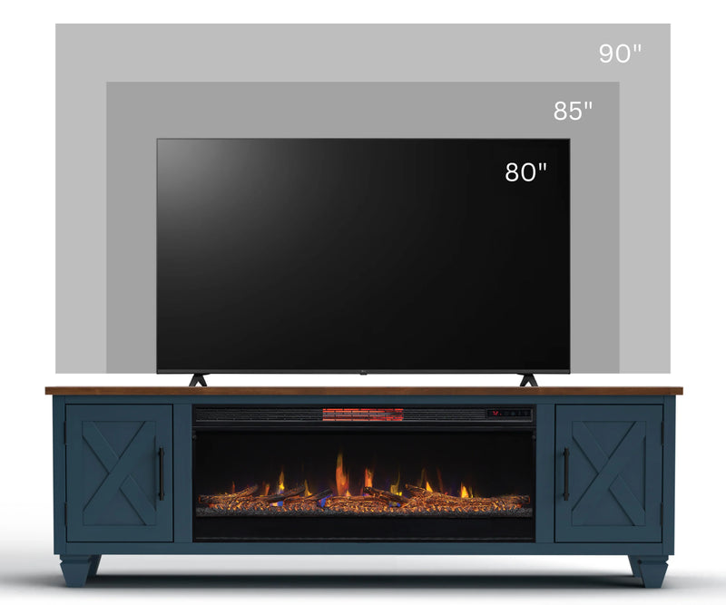 Realcozy 78" Liberty Fireplace TV Stand