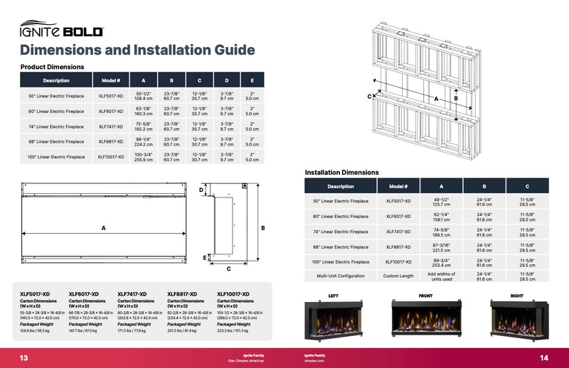 Dimplex Ignite Bold Built In Linear Electric Fireplace