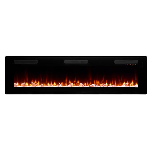 Dimplex Sierra Linear electric fireplace with orange flame effect