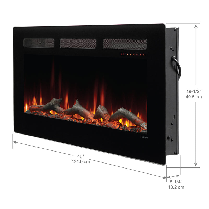Dimplex Sierra Linear electric fireplace side view