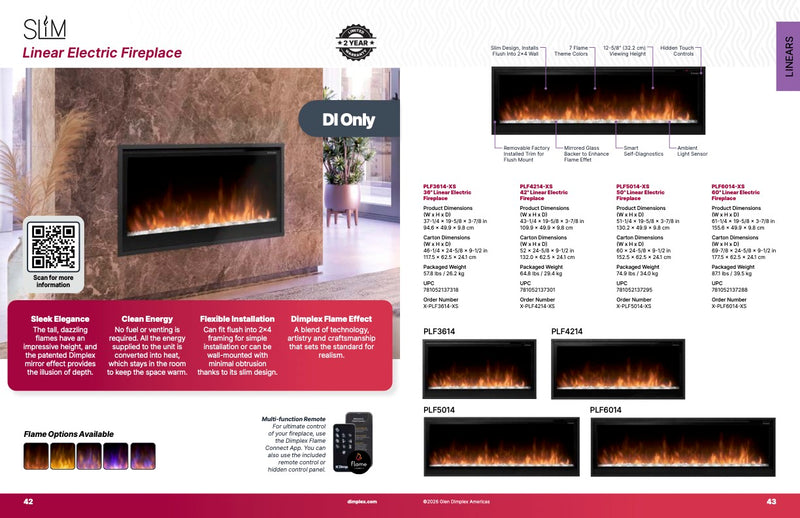 Dimplex Slim Linear Built In Electric Fireplace