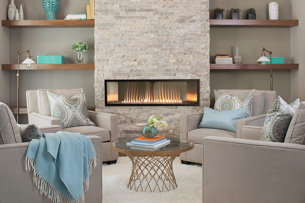 Empire Boulevard 48" Built-In Vent Free Gas Fireplace with Thermostat Remote