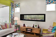 Empire Boulevard 60" see-through fireplace installed in an interior wall