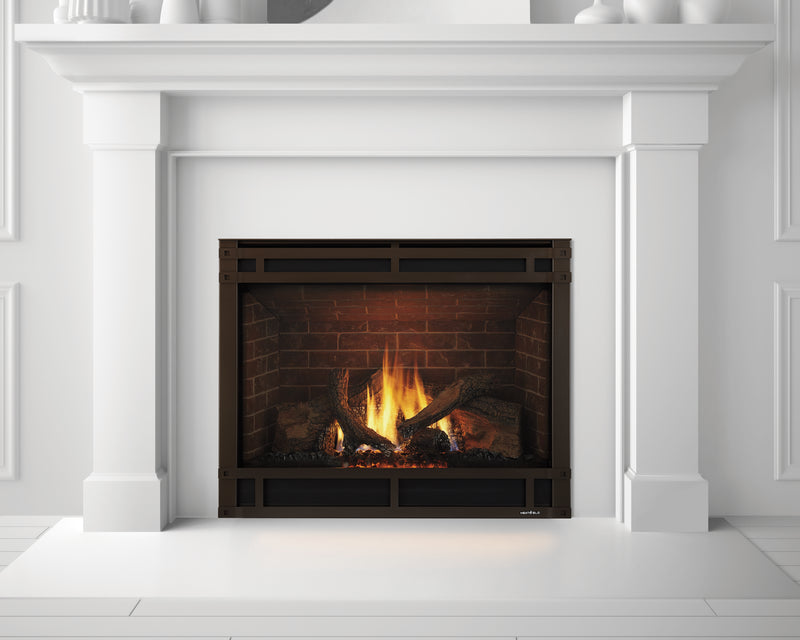 Heat & Glo SlimLine X 42 built-in direct vent gas fireplace with realistic flames