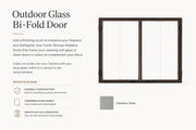 Majestic Castlewood outdoor wood fireplace glass bi-fold door option