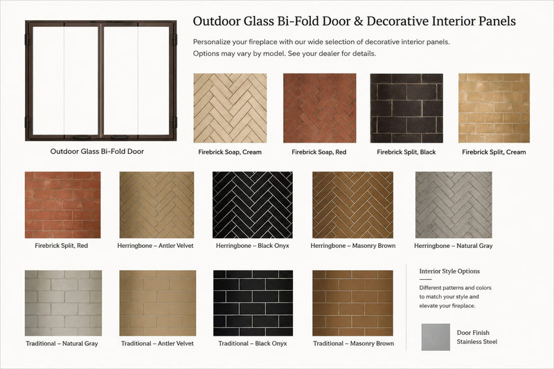 Majestic Castlewood outdoor wood fireplace brick interior options