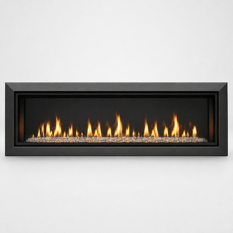 Majestic Echelon II 48 inch direct vent gas fireplace with linear flames