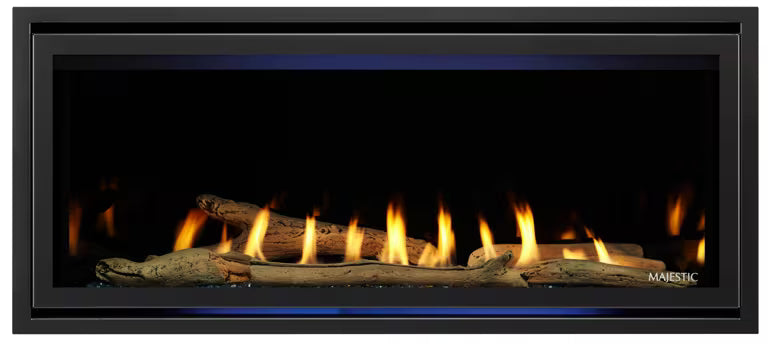 Majestic Jade 42 inch direct vent gas fireplace with linear flames