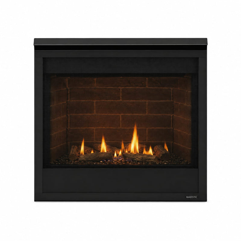 Majestic Quartz 32 built-in direct vent gas fireplace with realistic flames