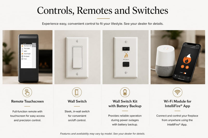 Majestic Quartz gas fireplace controls remotes and switches