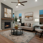 Majestic Quartz direct vent gas fireplace in a modern living room