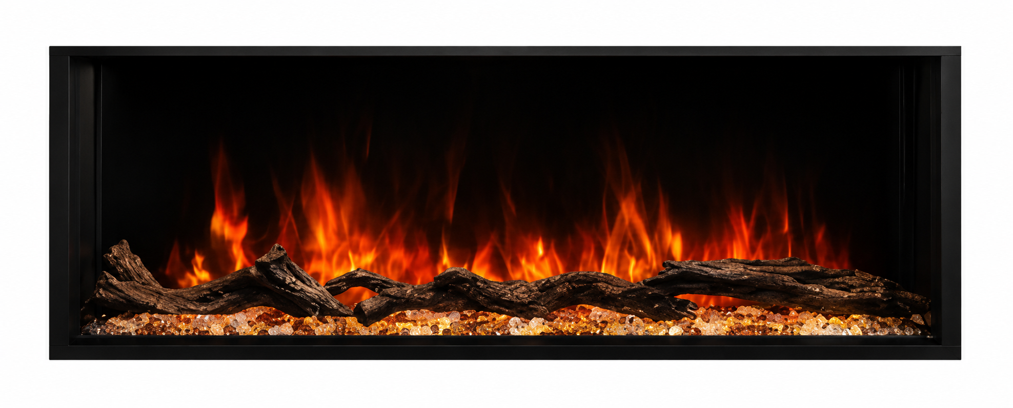 Modern Flames Landscape Pro Slim 44 inch electric fireplace with orange flame