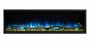 Modern Flames Landscape Pro Slim 56 inch electric fireplace with blue and yellow flame