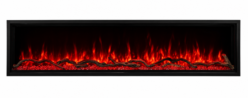 Modern Flames Landscape Pro Slim 68 inch electric fireplace with red flame