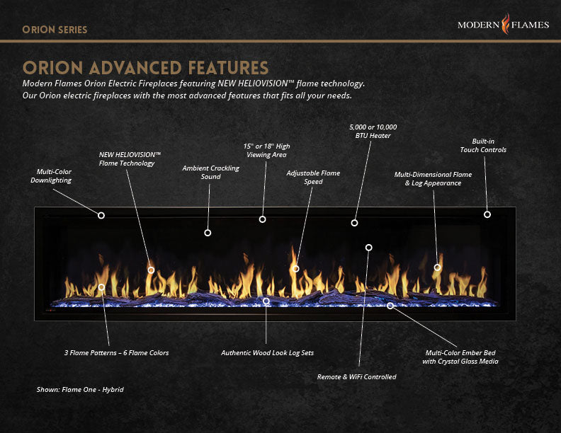 Modern Flames Orion Multi Linear Electric Fireplace