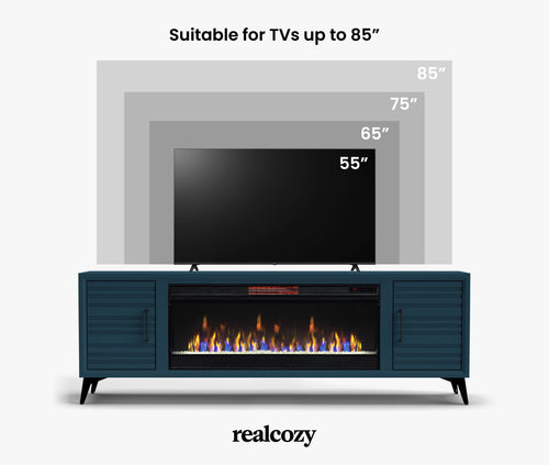 realcozy fireplace tv stand assembly video