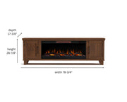 Realcozy Sonoma 78-inch Whiskey electric fireplace TV stand specifications and dimensions