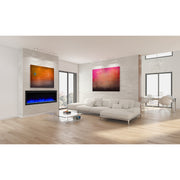 SimpliFire Allusion Platinum linear electric fireplace side profile