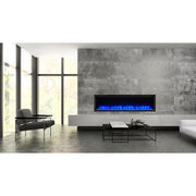 SimpliFire Allusion Platinum electric fireplace multi-function remote control