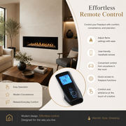 Superior VRL3000 Series linear vent-free gas fireplace features and remote control