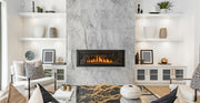 Superior VRL6000 Series vent-free gas fireplace installed in a bright contemporary interior