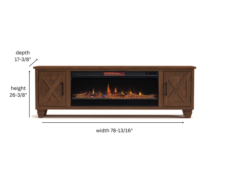 Realcozy 78" Liberty Fireplace TV Stand