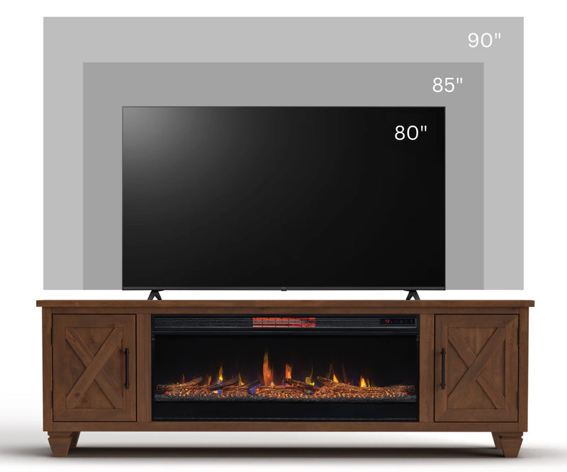 Realcozy 78" Liberty Fireplace TV Stand